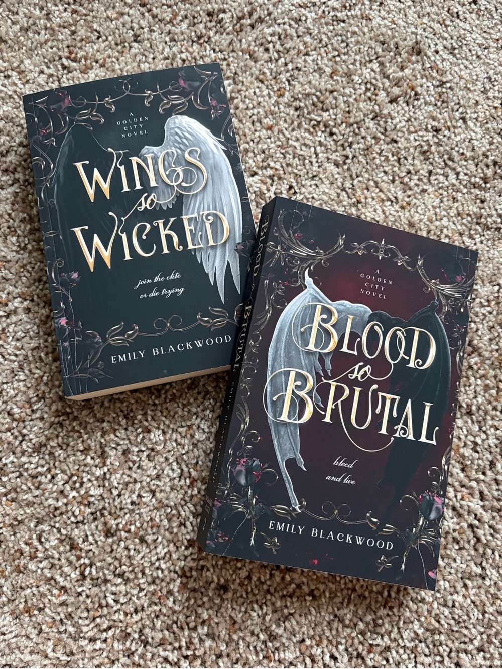 Wings So Wicked & Blood So Brutal by Emily Blackwood Paperback Book Bundle